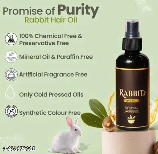 Rabit Herbal Hair Oil - 100% Effective!